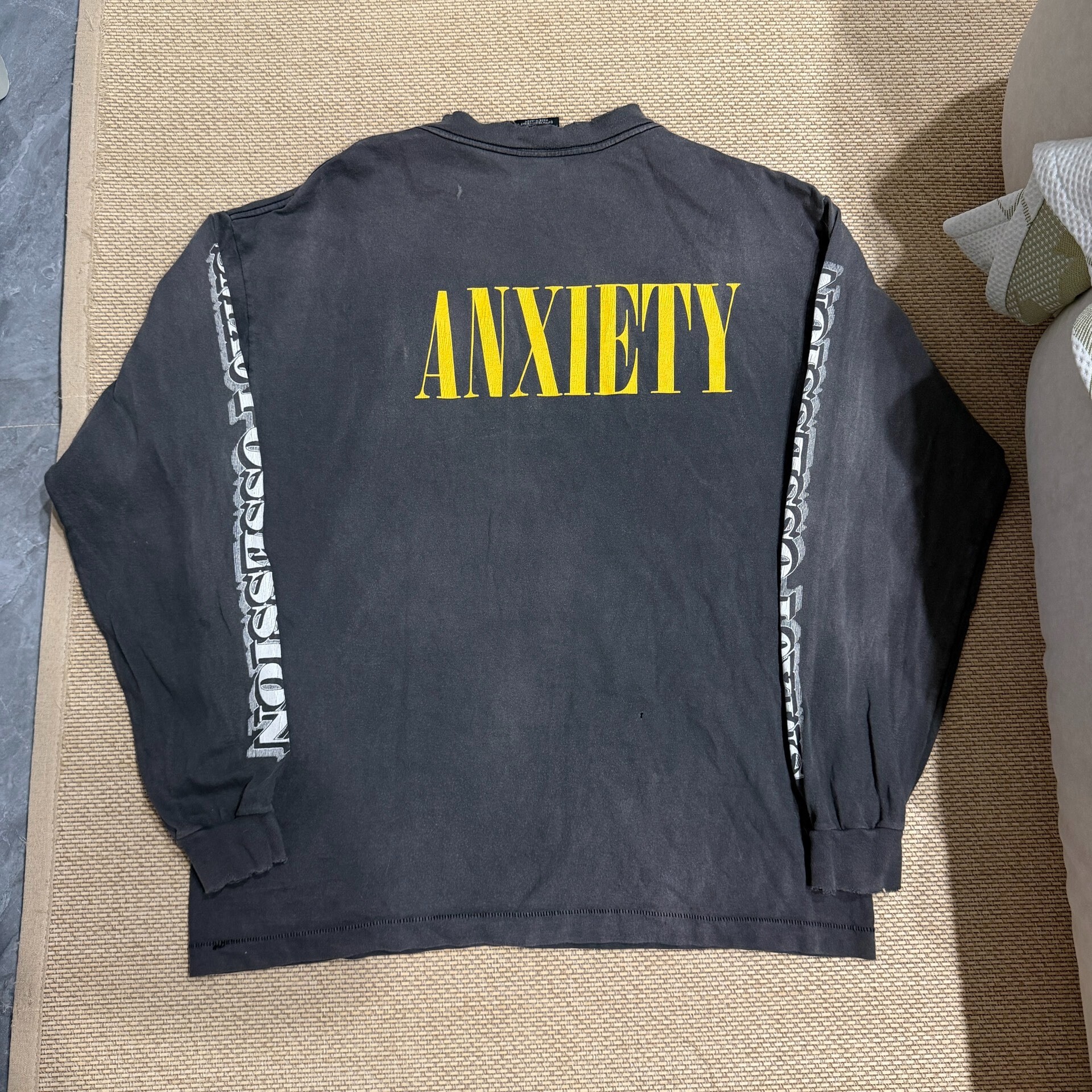 Saint Michael Limited Washed Black Long Sleeve — front