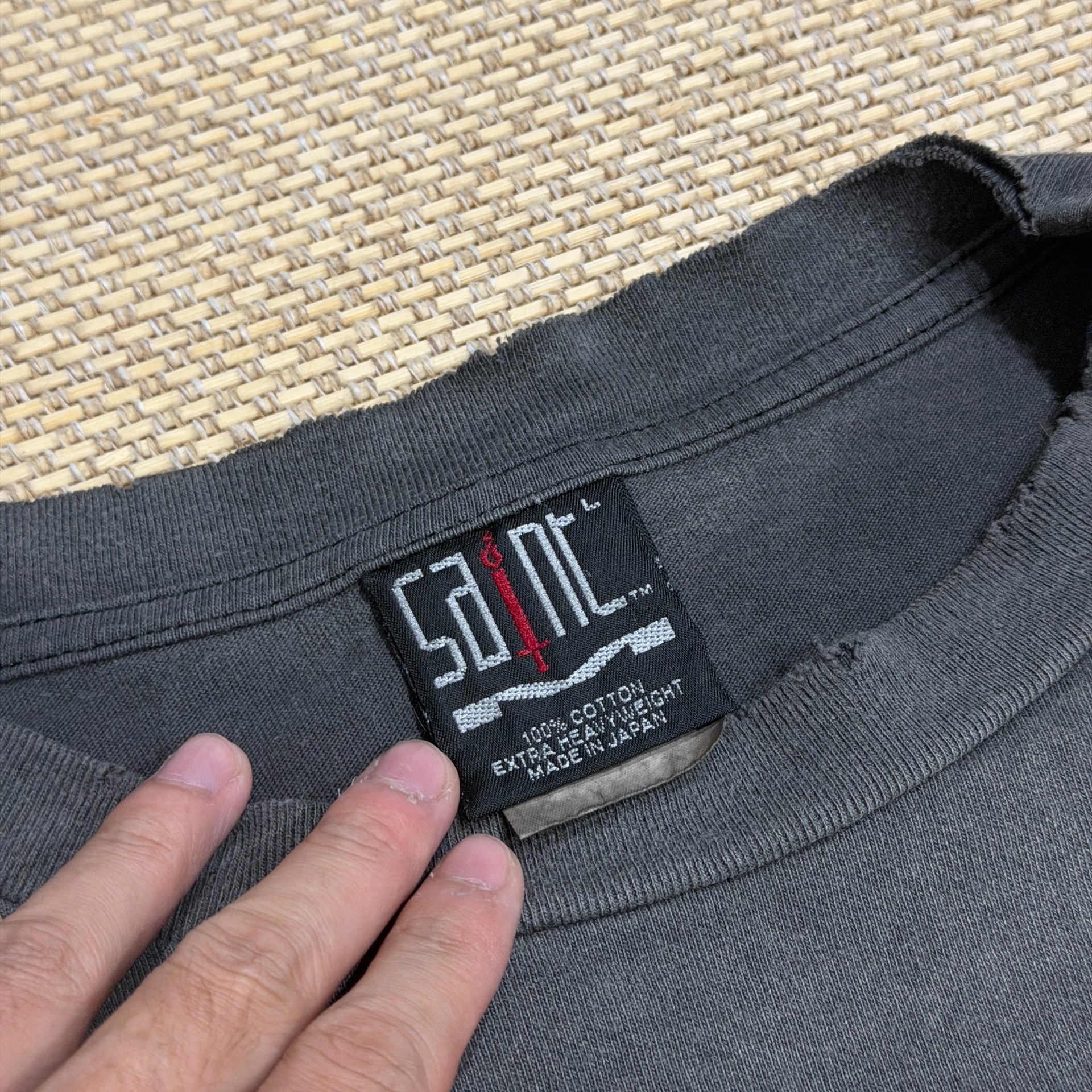 Saint Michael Limited Washed Black Long Sleeve — back