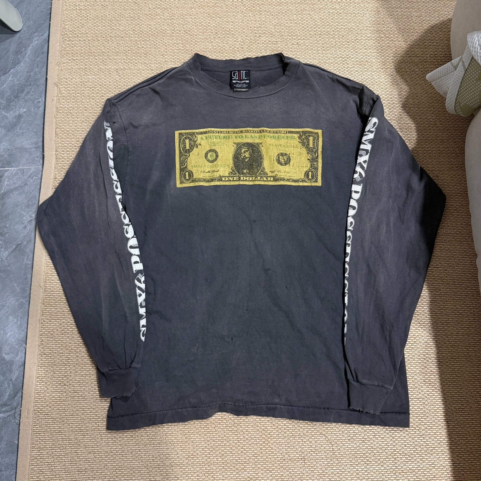 Saint Michael Limited Washed Black Long Sleeve