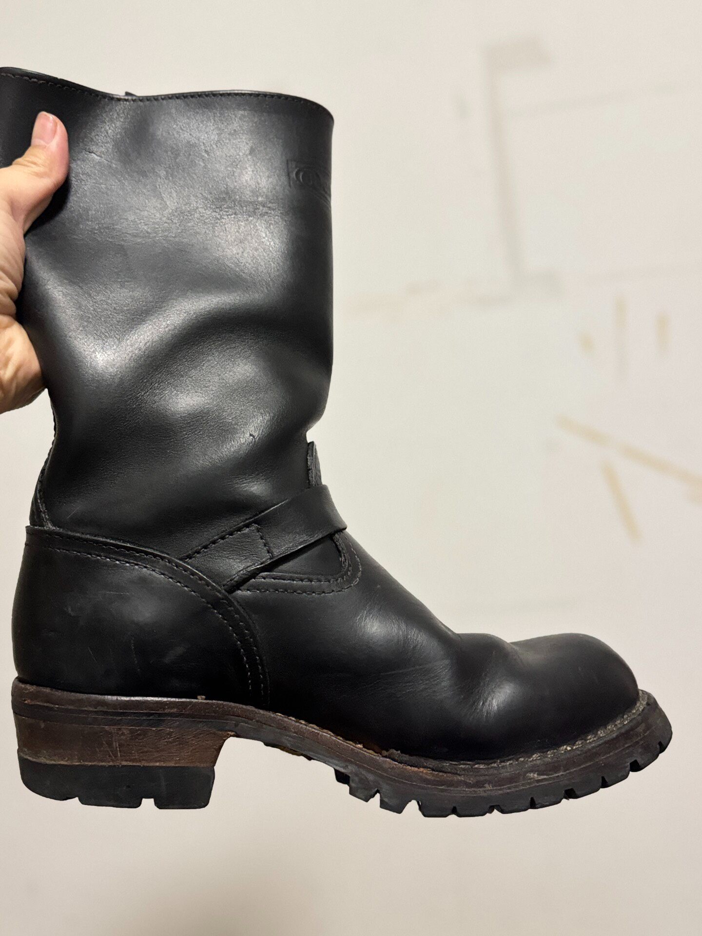 Wesco Boss Engineer Boots 9E — label