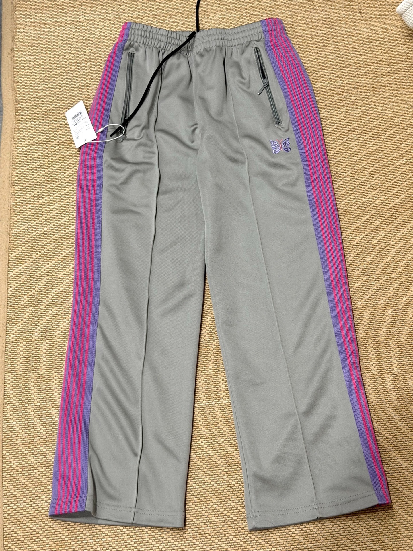 Needles Gray Butterfly Nylon Pants